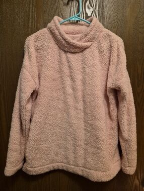 Jane And Bleeker Cozy Pink Sherpa Pullover Sweater M